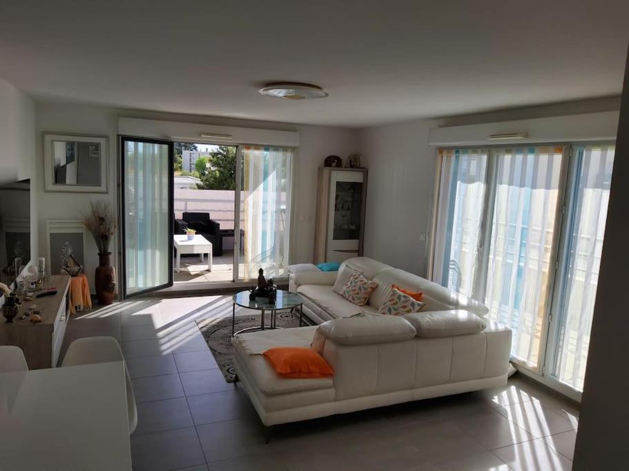 Magnifique Rooftop Duplex Climatise Familial, Aux Arceaux Montpellier Eksteriør billede